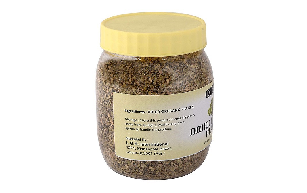 Dilkhush Dried Oregano Flakes    Plastic Jar  80 grams